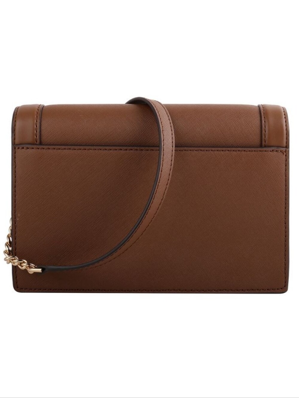 Michael Kors Jet Set Large Saffiano Leather Camel Crossbody Bag - Picture 9 of 16